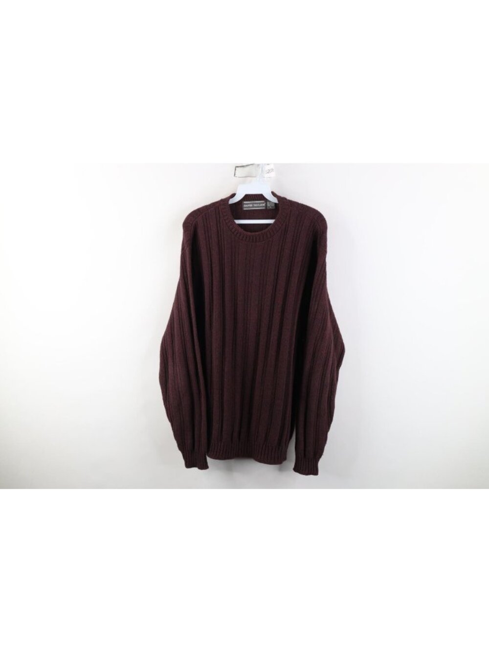 Vintage 90s Streetwear Mens Large Blank Hand Framed Chunky Knit Sweater USA